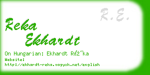 reka ekhardt business card